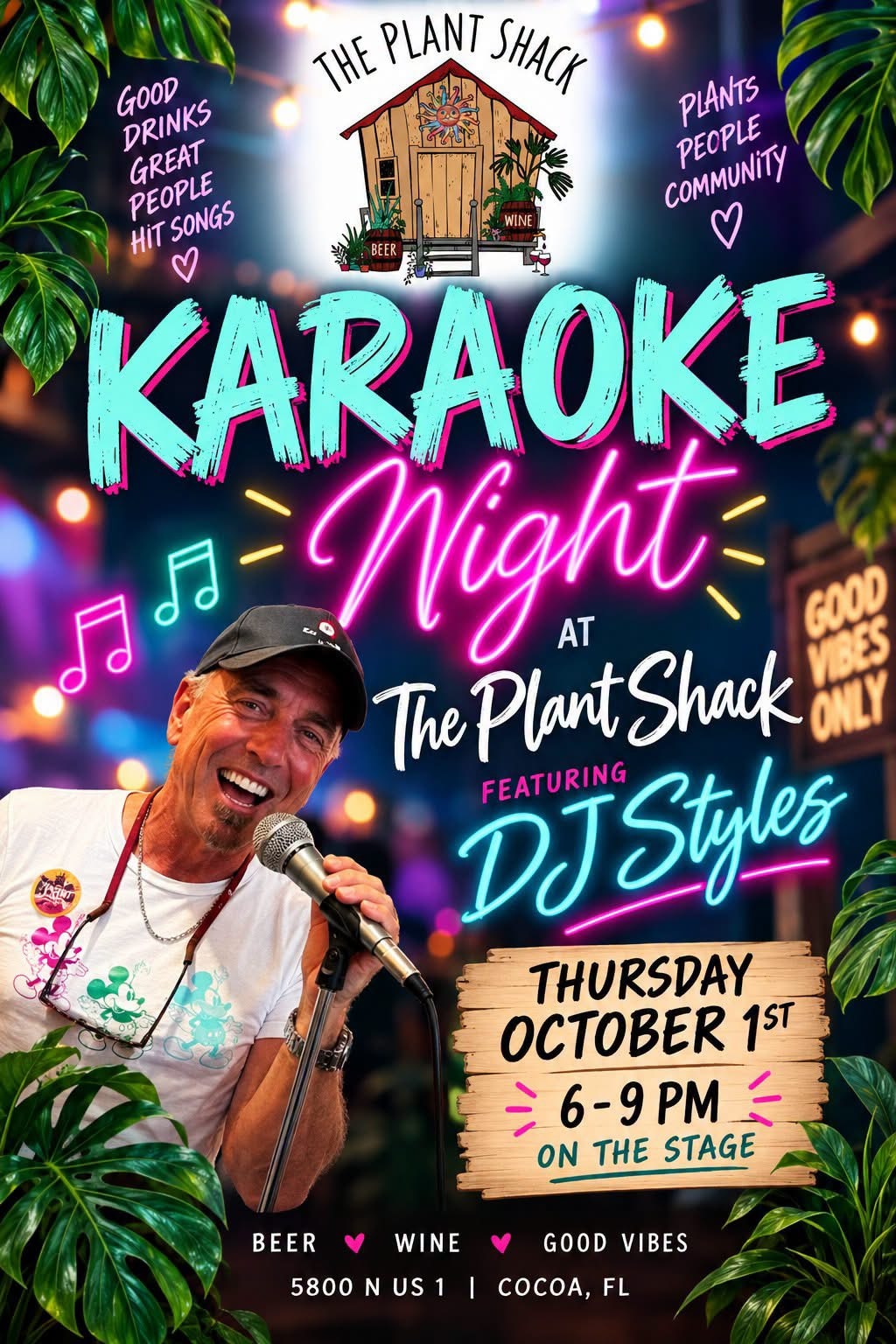 Karaoke Night at The Plant Shack featuring DJ Styles